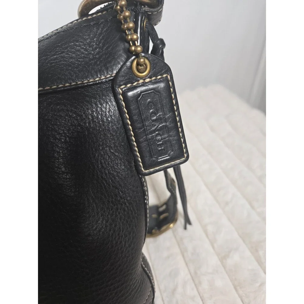 Rare Vintage Coach Heritage Web Leather Sling Bag-Black